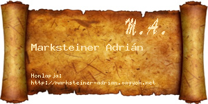Marksteiner Adrián névjegykártya